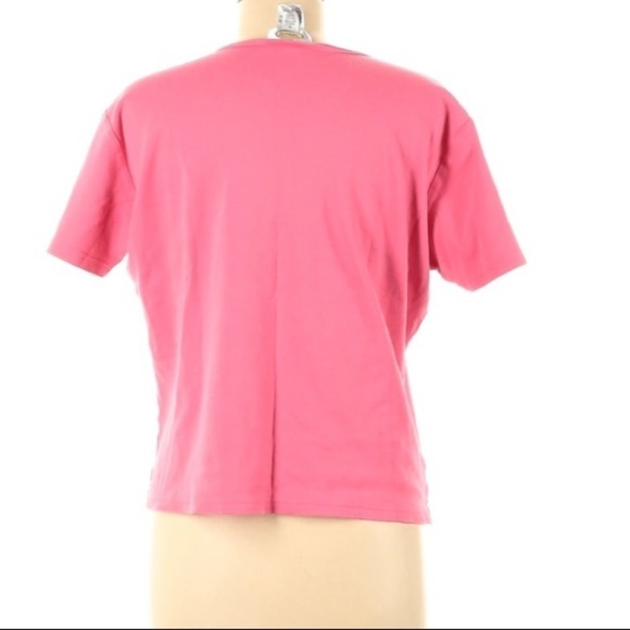 Talbots Short Sleeve Pink Crewneck Casual T-shirt medium - Picture 2 of 6